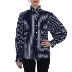 Minimum-Womens Henriette Blue / White Shirt-172530848.16023