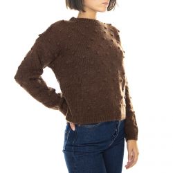 Minimum-Melani Crew-Neck Sweater - Potting Soil - Maglione Girocollo Donna Marrone-169110657-115