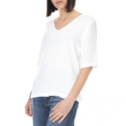 Minimum-Womens Elvire T-Shirt - Snow White - Maglietta Girocollo Donna Bianca-19335212-009