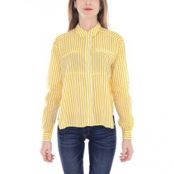 NOISY MAY-Jack Cutline Shirt - Lemon Chrome - Camicia Donna Gialla-27001197-Lemon Chrome