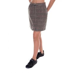 VERO MODA-Jana Royal Wool Multicolored Skirt-10202255-Rust