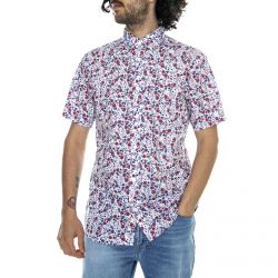 Only & Sons-Soby Shirt - Chilie / Multicolor - Camicia Maniche Corte Uomo-22012934-Chili