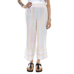 VERO MODA-Wm Coco Stripy - Multicolor - Pantaloni Donna Multicolore-10209776-WHITENAVY