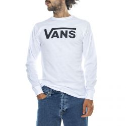 Vans-Mens Classic White / Black Long-Sleeve T-Shirt-VK6HYB2