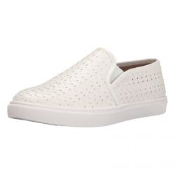 Steve Madden-Womens Excel Shoes White Slip-On Shoes-SMSEXCEL-WHITE