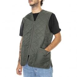 Barbour-Quilted Waistcoat Zip Liner Olive Classic - Giacca Smanicata Uomo Marrone-FW22-MLI0001-GN92