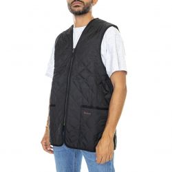 Barbour-Quilted Waistcoat Zip Liner Black Modern - Giacca Invernale Smanicata Uomo Nera