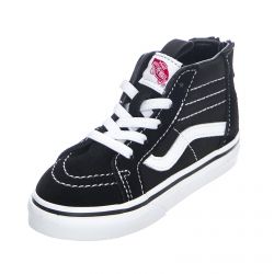 Vans-Toddlers Sk8-Hi Zip Shoes - Black / White - Scarpe Profilo Alto Bambino Nere-VN000XG5Y281M