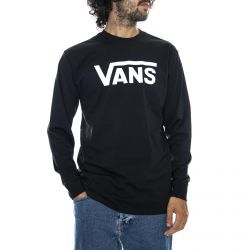 Vans-Mens Classic Black / White Long-Sleeve T-Shirt-VN000K6HY281
