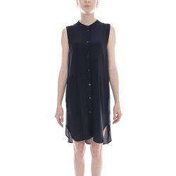 Elvine-Vilde Shirt Dress - Deep Navy - Abito Camicia Donna Blu-181661-505