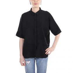 Elvine-Womens Signe Black Short-Sleeve Shirt -182650-110