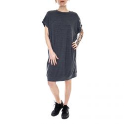 Elvine-Womens Kila Soft Loopback Black Melange T-Dress-191608-114