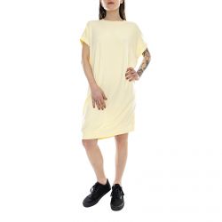 Elvine-Womens Kila Soft Loopback Double Cream Yellow Tee Dress-191608-990