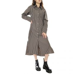 Elvine-Wm Laleh Stripe Shirt Dress - Black - Abito Camicia Donna Nero-330023-625