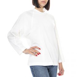 Elvine-Womens Merrit T-Shirt - Tallow White - Maglietta Maniche Lunghe Donna Bianca-330315-263
