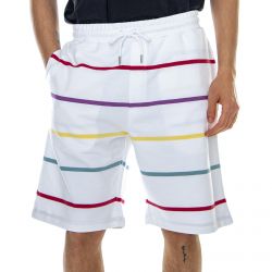 WESC-Marty Yarn Shorts - White / Multicolor - Bermuda Sportivi Uomo Bianchi / Multicolore-J111196001