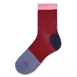 HYSTERIA-Jill Ankle Burgundy / Multicolor  Socks -SISJIL12-6000