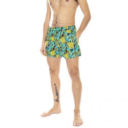 HAPPY SOCKS-Mens Sponge Bob Swim Trunks - Yellow - Bermuda da Bagno Uomo Multicolore-BOB116-2200