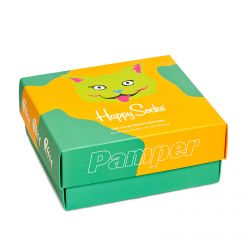 HAPPY SOCKS-Cat Lover Multicoloured 2-Pack Socks Gift Set -XCAT02-6301