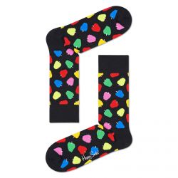 HAPPY SOCKS-Apple Black / Multicoloured Socks-APP01-9001