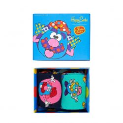 HAPPY SOCKS-Mr Potato Gift Box - Confezione da Due Paia di Calzini Multicolore -XPOT02-0100