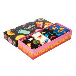 HAPPY SOCKS-Food Lover Gift Set - Confezione da Quattro Paia di Calzini Multicolore -XFOO09-9300