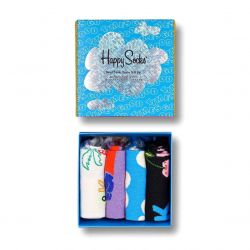 HAPPY SOCKS-Good Times Gift Set - Confezione da Quattro Paia di Calzini Multicolore -XGTI09-9300
