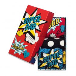 HAPPY SOCKS-Super Dad Multicoured Socks 3-Pack-XFAT08-4350