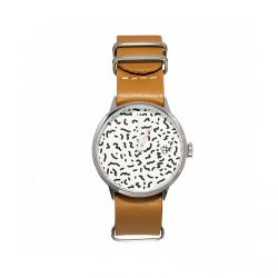 CHEAPO-Harold Mini Watch - Silver / Brown - Orologio da Polso Argento / Marrone -14228CC