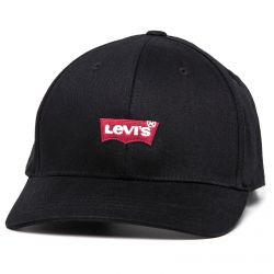 Levis-Batwing Flaxfit Hat - Black - Cappellino con Visiera Nero-230885-6-59