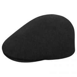 Kangol-Seamless Wool Flat Hat - Black - Cappello a Coppola Nero