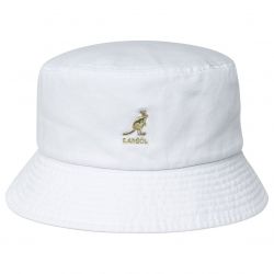 Kangol-Washed White Bucket Hat
