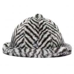 Kangol-Herringbone Faux Fur Casual Bucket Hat