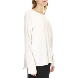 ALESSIA SANTI-Womens Blusa Wine White Long-Sleeve Viscose T-Shirt