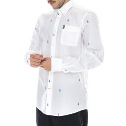 Barbour-Mens Summer Print White Tailored Shirt -BACAM3351-WH11-SS20