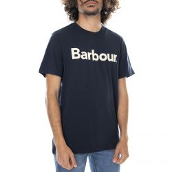 Barbour-Mens Logo T-Shirt - New Navy - Maglietta Girocollo Uomo Blu-MTS0531-NY31-SS21