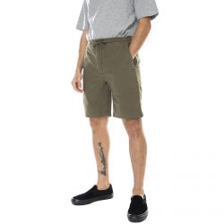 Barbour-Mens Linen Mix Military Green Shorts -MTR0613-GN58-SS21