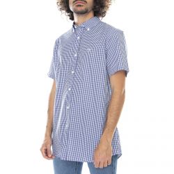 Barbour-Mens Gingham 27 Tailored Deep Blue Short-Sleeve Shirt -MSH4962-BL91-SS21