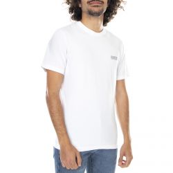 BARBOUR INTERNATIONAL-Mens Intl Small Logo T-Shirt - White - Maglietta Girocollo Uomo Bianca-MTS0141-WH11-SS21