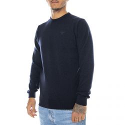 Barbour-Mens Essential Navy Sweater-MKN0345-NY71-FW21
