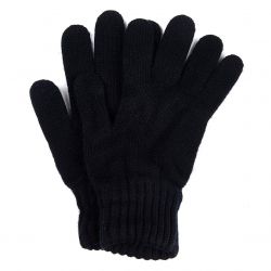 Barbour-Lambswool Black Gloves-FW22-MGL0006-BK11