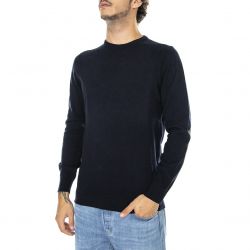 Barbour-Mens Harrow Crew Neck Dark Navy Sweater-FW22-MKN0867-NY94