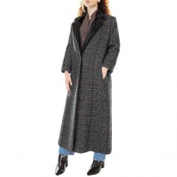 ALESSIA SANTI-Coat 921SD35008WE - Cappotto Collo in Pelo Donna Blu / Rosso / Multicolore