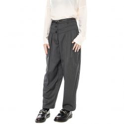 ALESSIA SANTI-Pant and Belt 021SD25032 - Pantaloni e Cintura Donna Grigio Antracite Melange