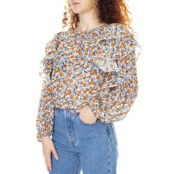 ALESSIA SANTI-Womens Blusa 021SD45021 Multicoloured / Fiori Mandarino Top Shirt