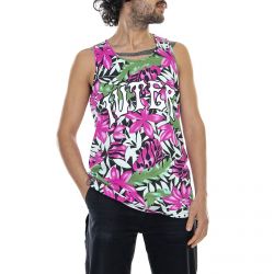Iuter-Mens Griffin Floral Multicolored Tank Top-19SITT66-PINK