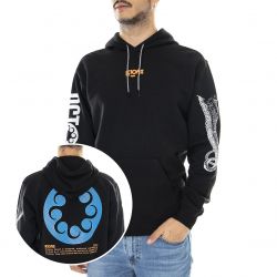 Octopus-Mens Logo Black Hooded Sweatshirt -21WOSH06-BLACK