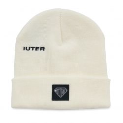 Iuter-Logo Fold White Beanie Hat-21WIBN01