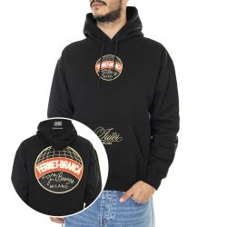 Iuter-Mens Coin Black Hooded Sweatshirt-21WISH51-BLACK
