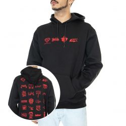 Iuter-Mens Timeless Hoodie Black Sweatshirt-22WISH07-BLACK